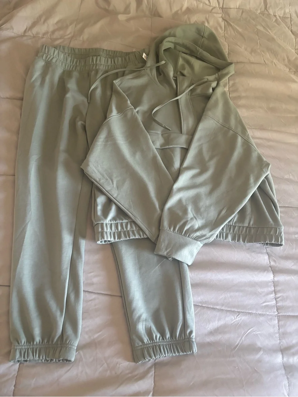 Yogalicious Venice Scuba Hoodie & Joggers Set Sage Green